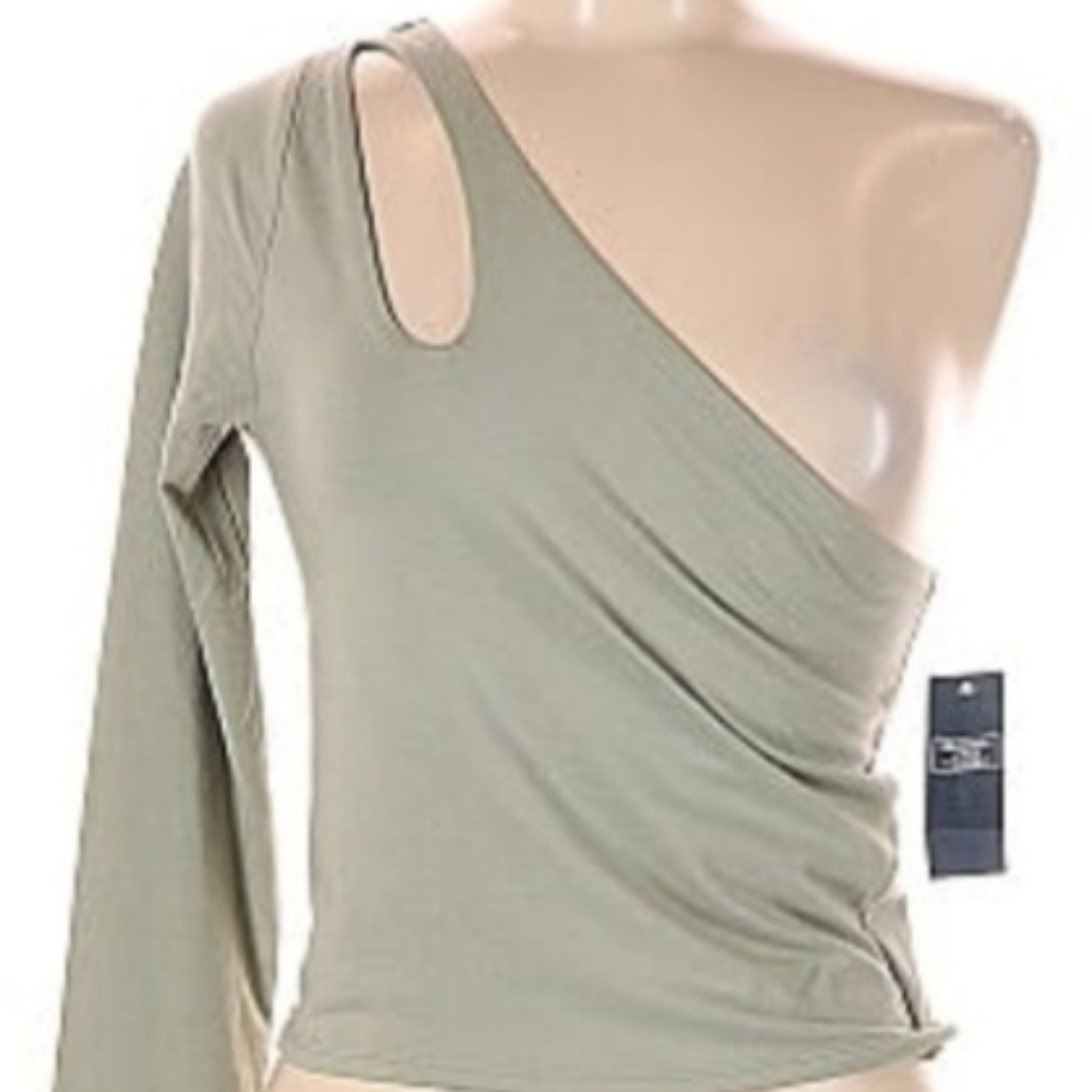 NWT Abercrombie & Fitch Crop One Shoulder Top - Picture 2 of 5